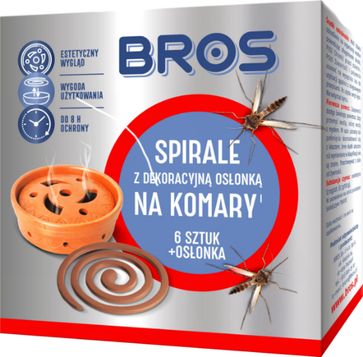 Obrazek BROS SPIRALE NA KOMARY a6 +OSŁONKA STAL